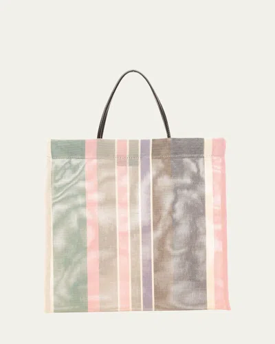 The Row Barn Mini Tote Bag In Striped Mesh