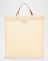 The Row Barn Mini Tote Bag In Vivid Mesh In White