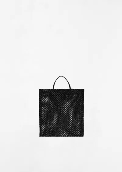 The Row Barn Raffia Tote, Mini In Black