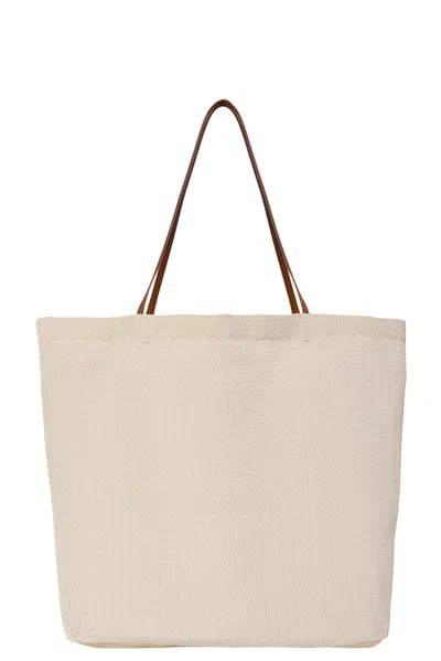 The Row Barn Tote In White