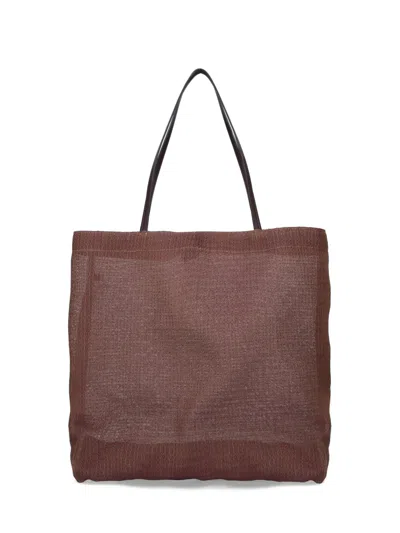 The Row 'barn' Tote Bag In Brown