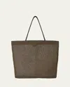 The Row Barn Tote Bag In Vivid Mesh In Blue
