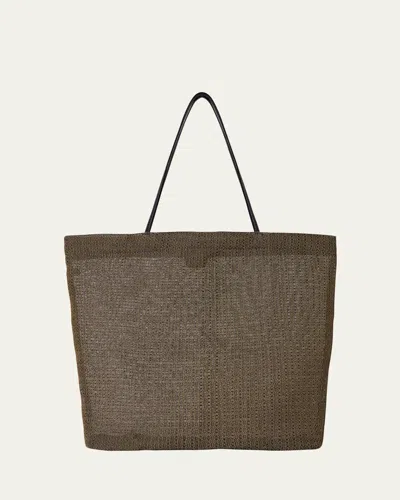 The Row Barn Tote Bag In Vivid Mesh In Blue