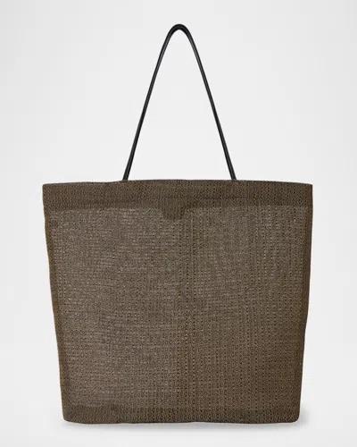 The Row Barn Tote Bag In Vivid Mesh In Blue