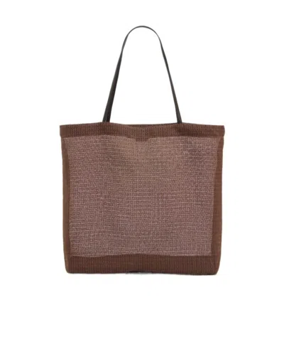 The Row Barn Tote Bage In Brown