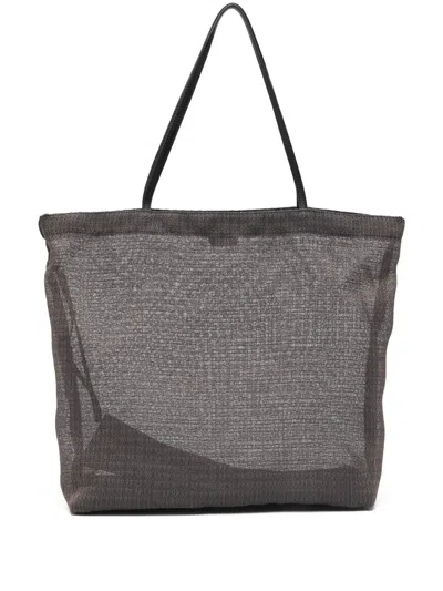 The Row Barn Woven Tote Bag In Blue