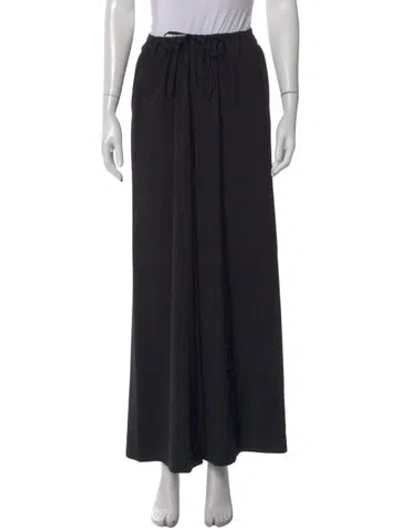 Pre-owned The Row Barrie Wide Leg Pants In Black