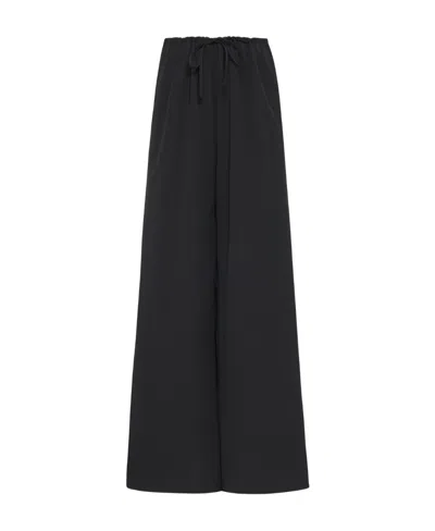 The Row Barrie Wide-leg Trousers In Black