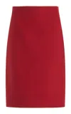 The Row Bart Cashmere Midi Skirt In Red