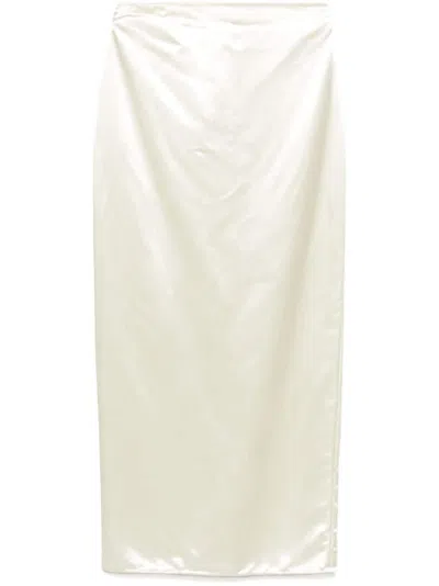 The Row Bartelle Midi Skirt In White