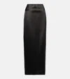 The Row Bartelle Satin Long Skirt In Black