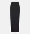The Row Bartelle Silk And Wool Pencil Skirt In Black