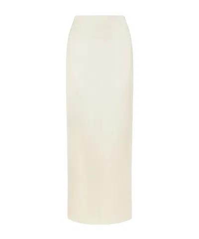 The Row Bartelle Silk-satin Maxi Skirt In White