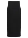 The Row Long Column Skirt In Black
