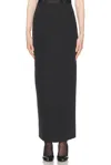 The Row Bartelle Silk And Wool Pencil Skirt In Black