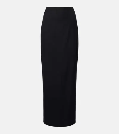 The Row Bartelle Wool Maxi Skirt In Black