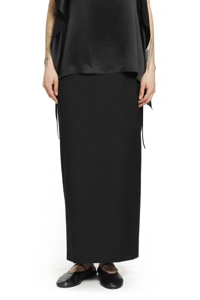 The Row Bartelle Wool Skirt In Black