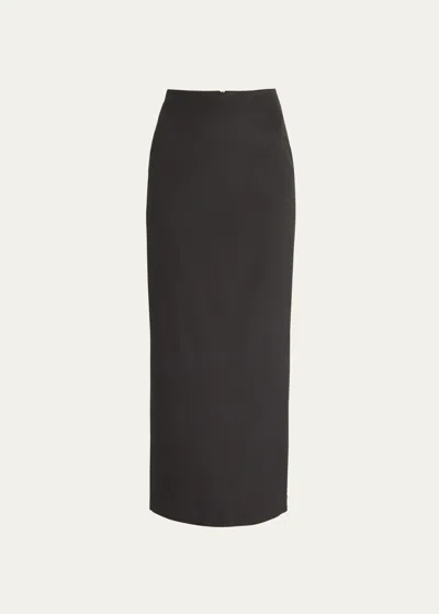 The Row Bartellette Long Viscose Skirt In Black