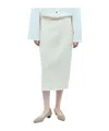 The Row Bartellette Medium Length Skirt In White