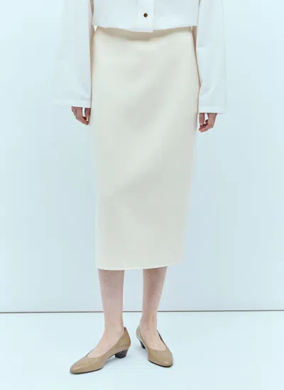 The Row Bartellette Midi Skirt In Beige