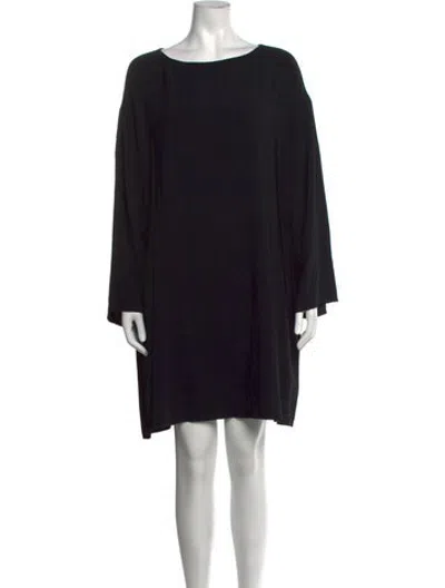 Pre-owned The Row Bateau Mini Dress In Black