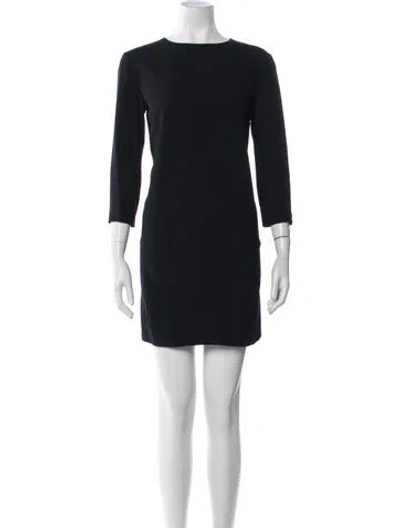 Pre-owned The Row Bateau Mini Dress In Black/blue