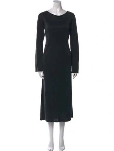 Pre-owned The Row Bateau Neckline Long Dress In Gray