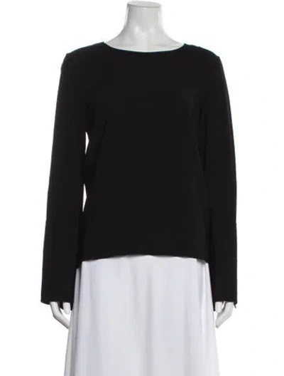 Pre-owned The Row Bateau Neckline Long Sleeve Blouse In Gray
