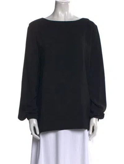 Pre-owned The Row Bateau Neckline Long Sleeve Sweatshirt In Black