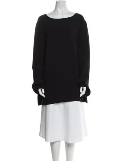 Pre-owned The Row Bateau Neckline Long Sleeve Sweatshirt In Black