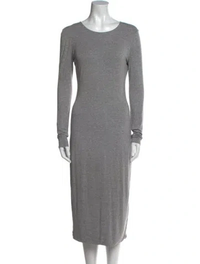 Pre-owned The Row Bateau Neckline Midi Length Dress W/ Tags In Gray