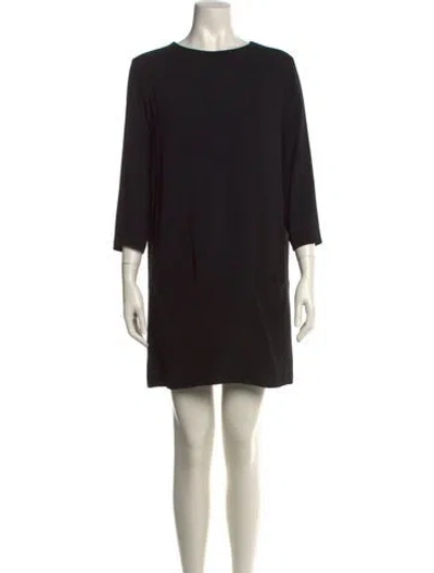 Pre-owned The Row Bateau Neckline Mini Dress In Black