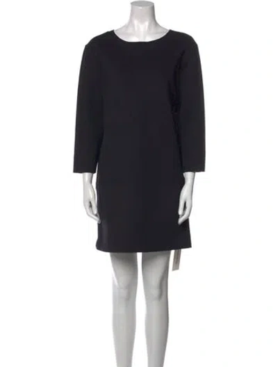 Pre-owned The Row Bateau Neckline Mini Dress In Black