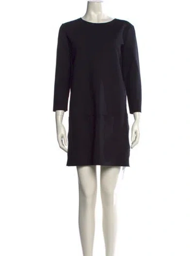 Pre-owned The Row Bateau Neckline Mini Dress In Black