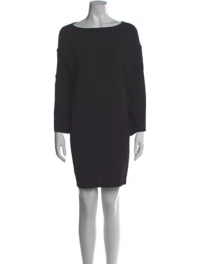 Pre-owned The Row Bateau Neckline Mini Dress In Black