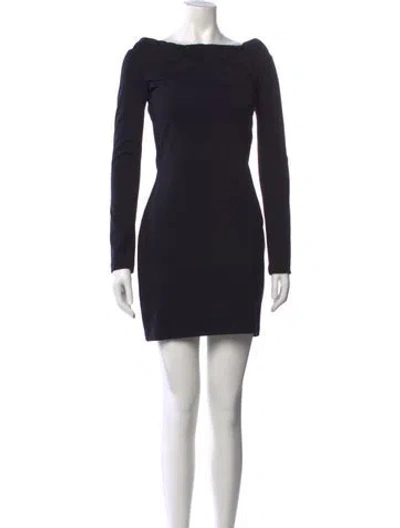 Pre-owned The Row Bateau Neckline Mini Dress In Black