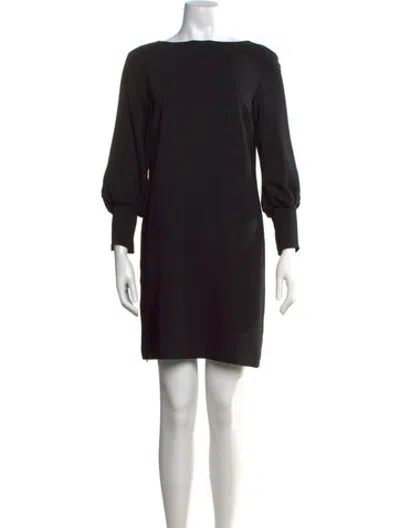 Pre-owned The Row Bateau Neckline Mini Dress In Black