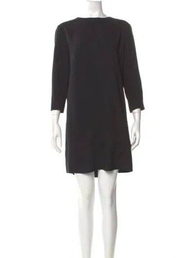 Pre-owned The Row Bateau Neckline Mini Dress In Gray