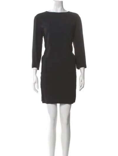 Pre-owned The Row Bateau Neckline Mini Dress In Gray