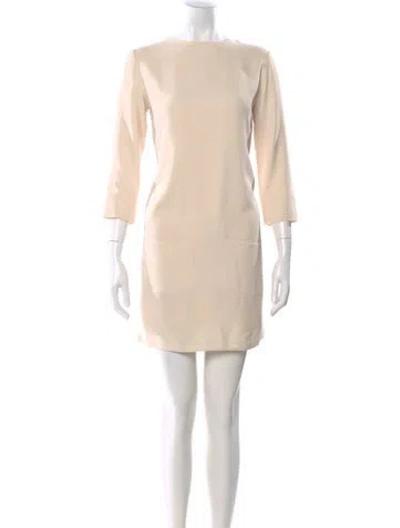 Pre-owned The Row Bateau Neckline Mini Dress In Neutral