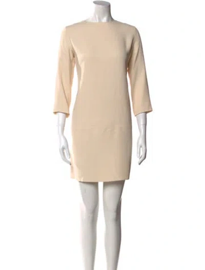 Pre-owned The Row Bateau Neckline Mini Dress In Neutral