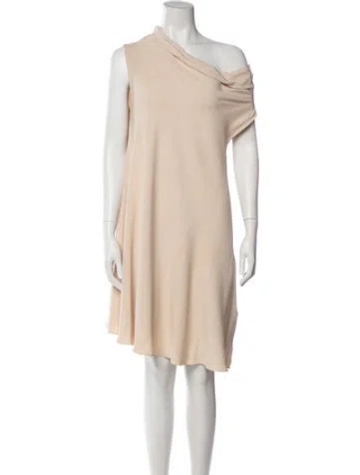 Pre-owned The Row Bateau Neckline Mini Dress In Neutral