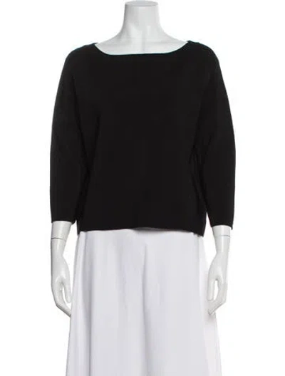 Pre-owned The Row Bateau Neckline Sweater In Black