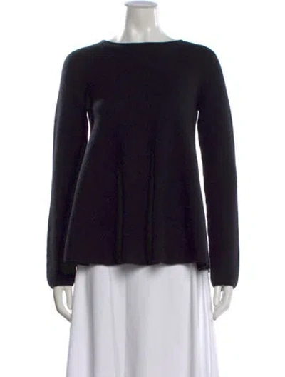 Pre-owned The Row Bateau Neckline Sweater In Black