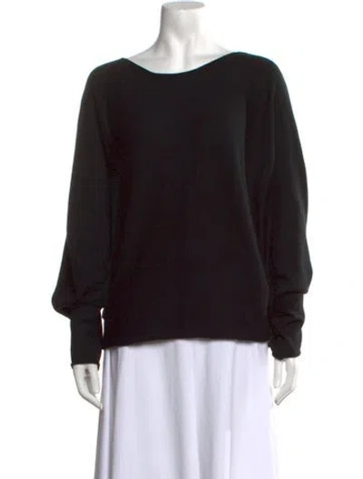Pre-owned The Row Bateau Neckline Sweater In Black