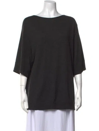 Pre-owned The Row Bateau Neckline Sweater In Grey