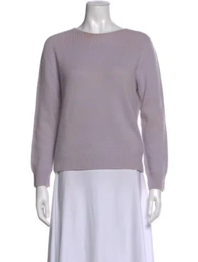 Pre-owned The Row Bateau Neckline Sweater In Purple
