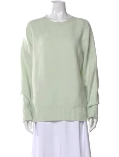 Pre-owned The Row Bateau Neckline Sweater Wool Sweater In Green