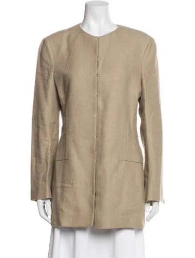 Pre-owned The Row Baymon Linen W/ Tags In Neutrals