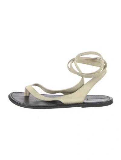 Pre-owned The Row Beach Nubuck Gladiator Sandals